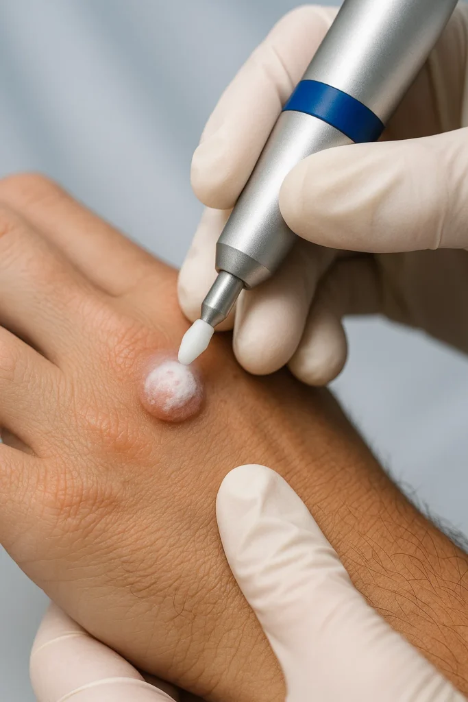 example of wart removal Streatham Hill using cryopen